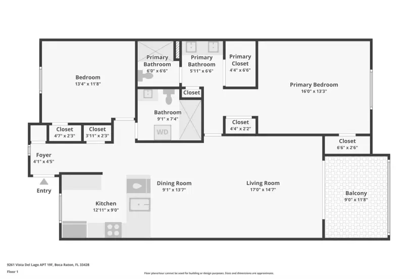 Picture of 9261 Vista Del Lago 19F, Boca Raton FL 33428
