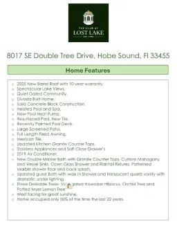 Picture of 8017 SE Double Tree Drive, Hobe Sound, FL 33455