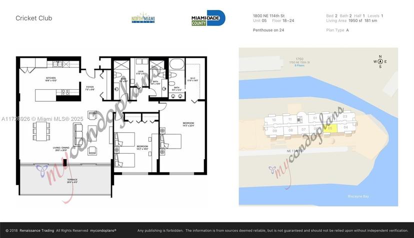 Picture of 1800 NE 114Th St # 2005, Miami FL 33181