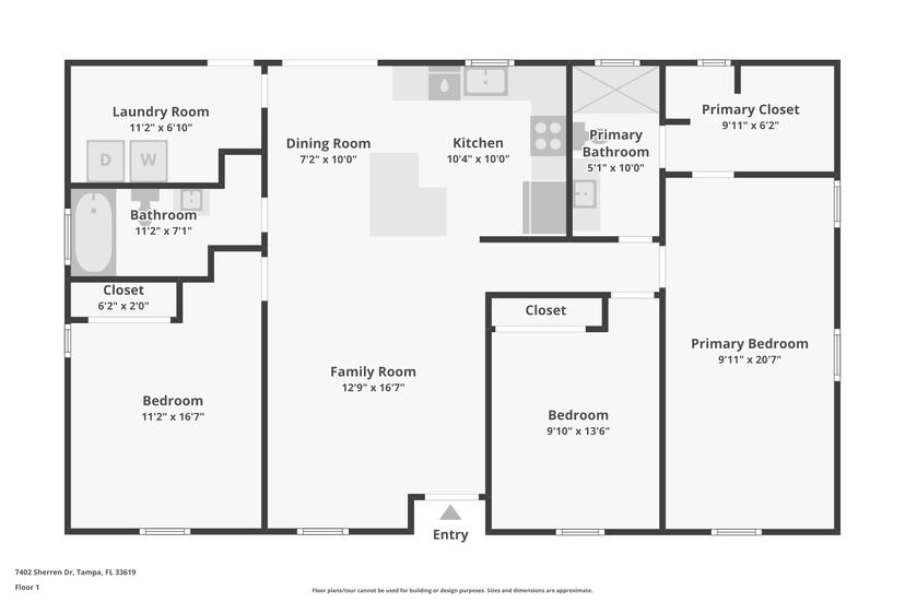 Picture of 7402 Sherren Drive, Tampa FL 33619