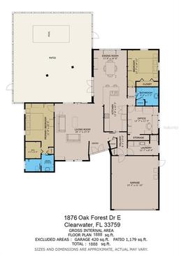 Picture of 1876 Oak Forest Drive E, Clearwater, FL 33759