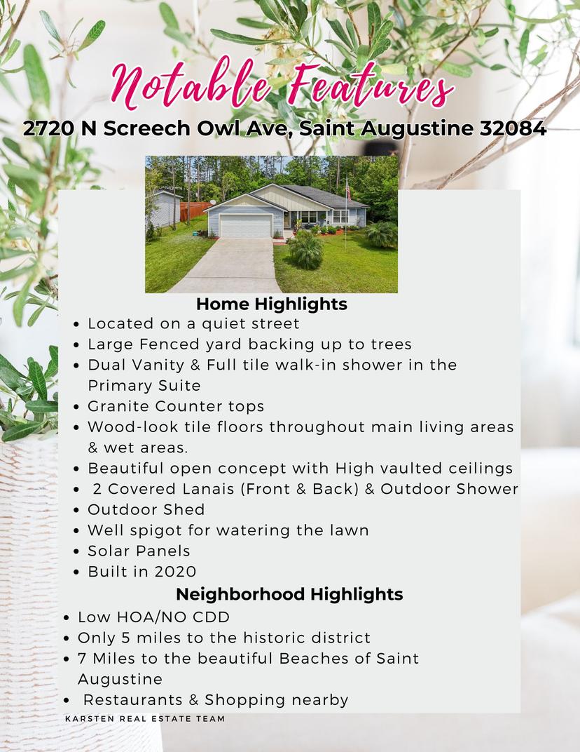 Picture of 2720 N Screech Owl Ave, St Augustine FL 32084